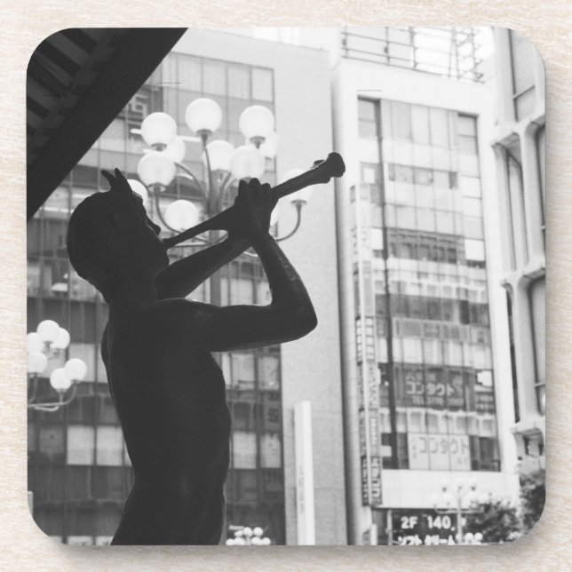 Posavasos Asia, Japón, Tokio. Estatua musical, Shibuyaku (Frente)