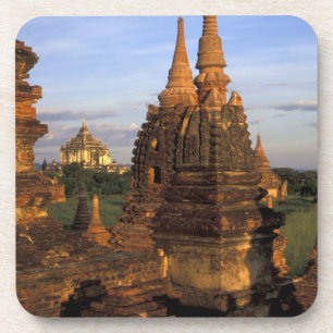 Posavasos Asia, Myanmar, Bagan. Antiguos templos y