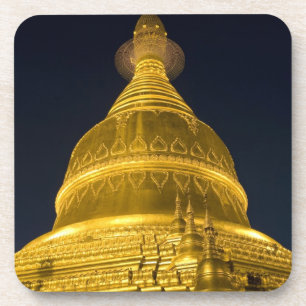 Posavasos Asia, Myanmar, Yangon, templo budista en