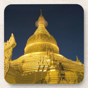 Posavasos Asia, Myanmar, Yangon, templo budista en Yangon