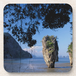 Posavasos Asia, Tailandia, Ao Phangnga NP, coatline, Karst