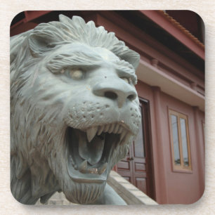 Posavasos Asia, Vietnam. Escultura de león en Chau Doc