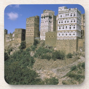 Posavasos Asia, Yemen, Al Hajjara. Edificios y solo