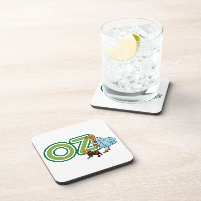 Posavasos Asistente de cosecha de Oz Dorothy Toto con letras (Lado Derecho)