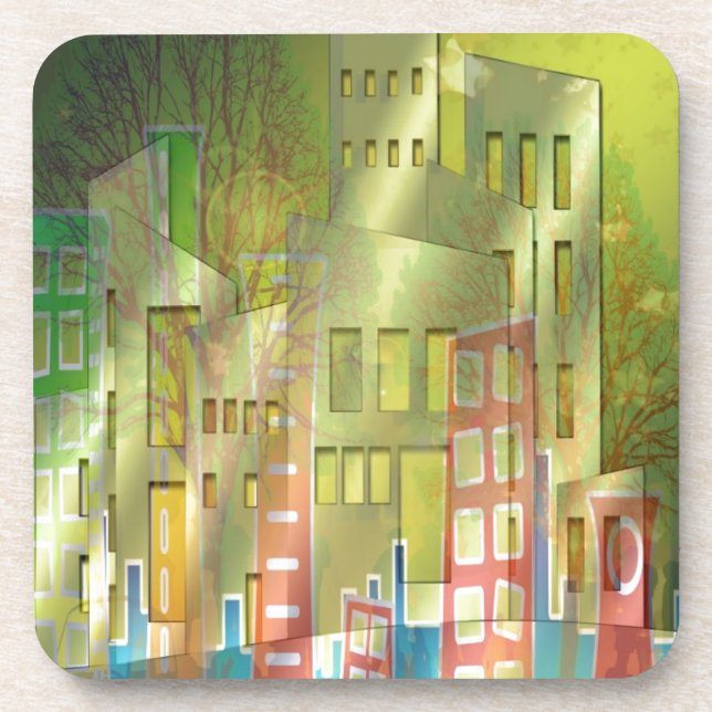 Posavasos Asombrosa arquitectura accesorios de arte urbano (Frente)