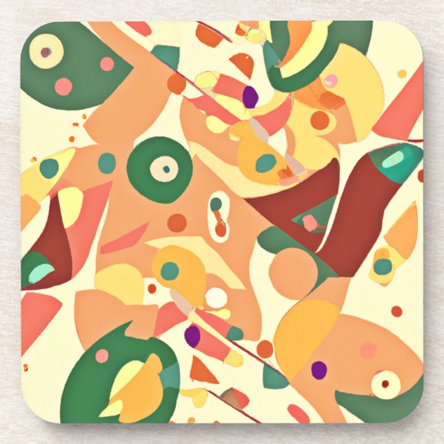 Posavasos Asombroso arte de patrones aleatorios (Frente)