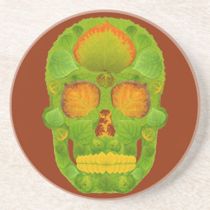 Posavasos Aspen Leaf Skull 10