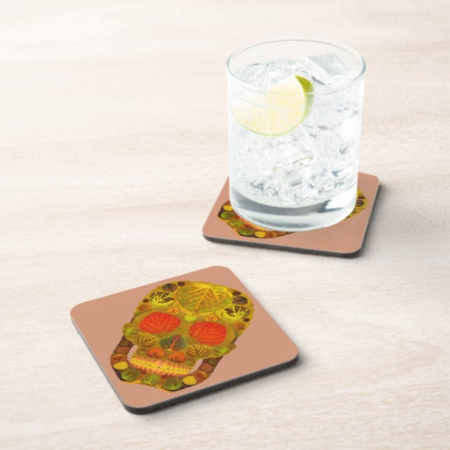 Posavasos Aspen Leaf Skull 12 (Lado Derecho)