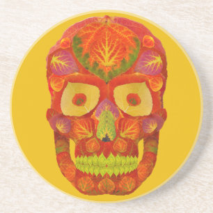 Posavasos Aspen Leaf Skull 16