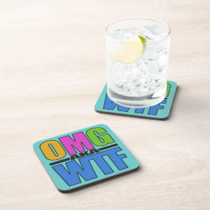 Posavasos Astillas de personalizado OMG alias WTF