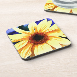 Posavasos Astillas de plástico duro de girasol con espalda d