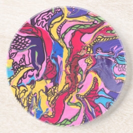 Posavasos Astilleras impresas de piedra arenisca