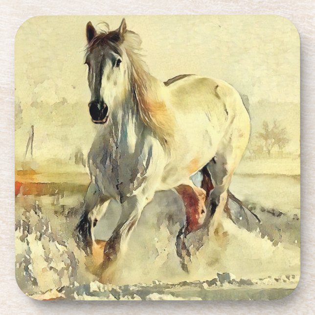 Posavasos Astilleros de caballos Conjunto de 6 (Frente)