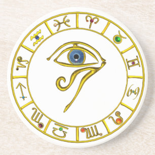 Posavasos ASTRAL HORUS EYE,Astrología AZUL TALISMAN