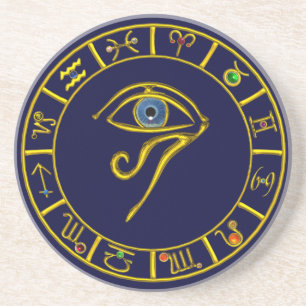 Posavasos ASTRAL HORUS EYE,Astrología AZUL TALISMAN