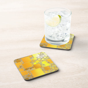 Posavasos Astras cuadradas amarillas y Naranjas