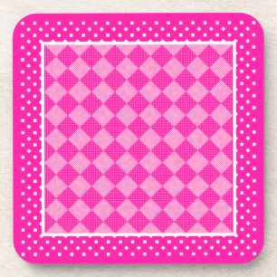 Posavasos Astras cuadradas de bonito, geométrica de color ro