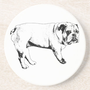 Posavasos Astras de Bulldog nocturno de cacao