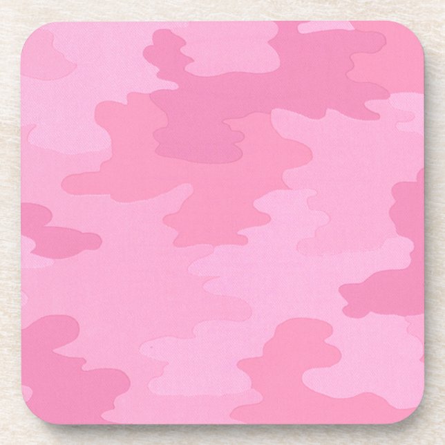 Posavasos Astras de camuflaje rosadas (Frente)