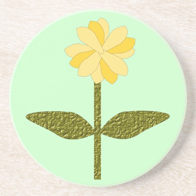Posavasos Astras de flores de margarita amarilla (Frente)