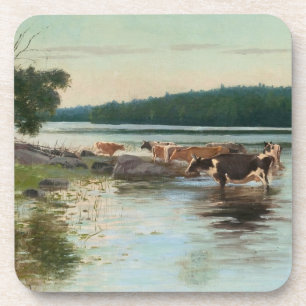 Posavasos Astras de Keinänen con vistas al lago