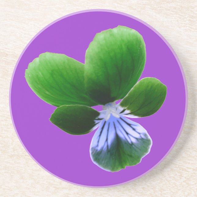 Posavasos Astras de Pansy Verdes (Frente)