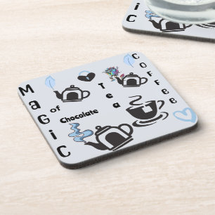 Posavasos Astras de plástico duro con respaldo de corcho - c