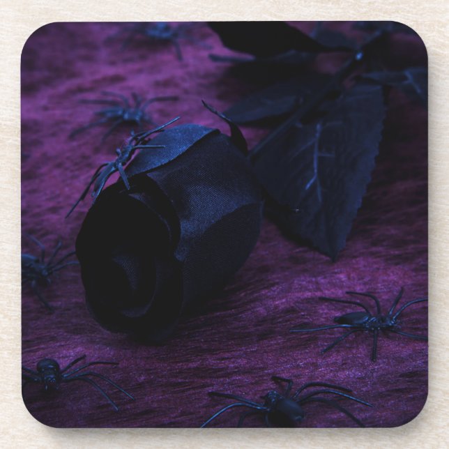 Posavasos Astras de Rosa negro (Frente)