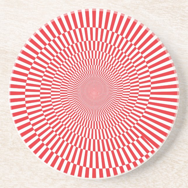 Posavasos Astras de tablero de cheques espirales (Frente)
