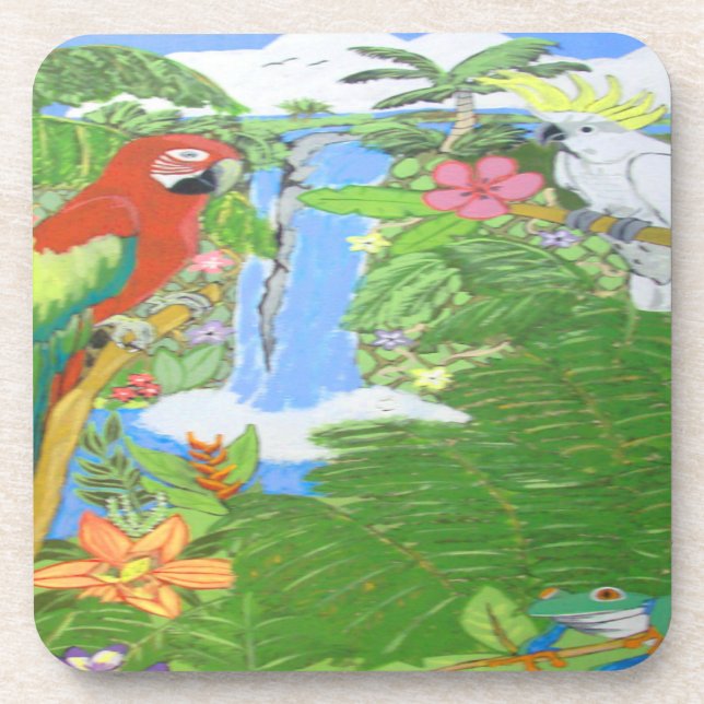 Posavasos Astras del paraíso tropical (Frente)