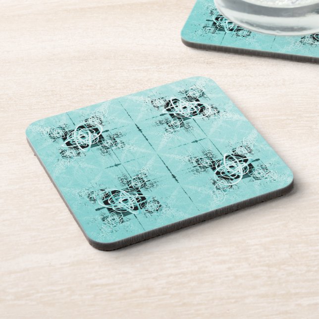 Posavasos Astras espirales de espiral abstractas (Lado Izquierdo)