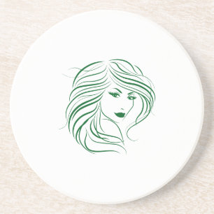 Posavasos Astras estilizadas del cabello de una mujer