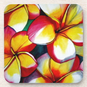 Posavasos Astras florales de Frangipani rosa