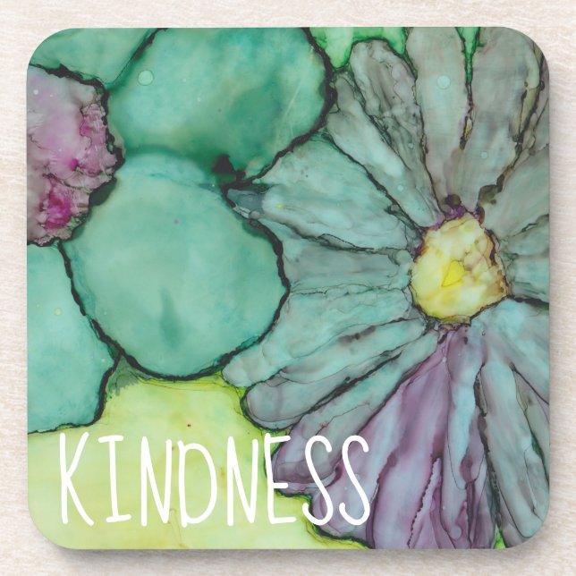 Posavasos Astras "Flores Tinta 1" (Frente)