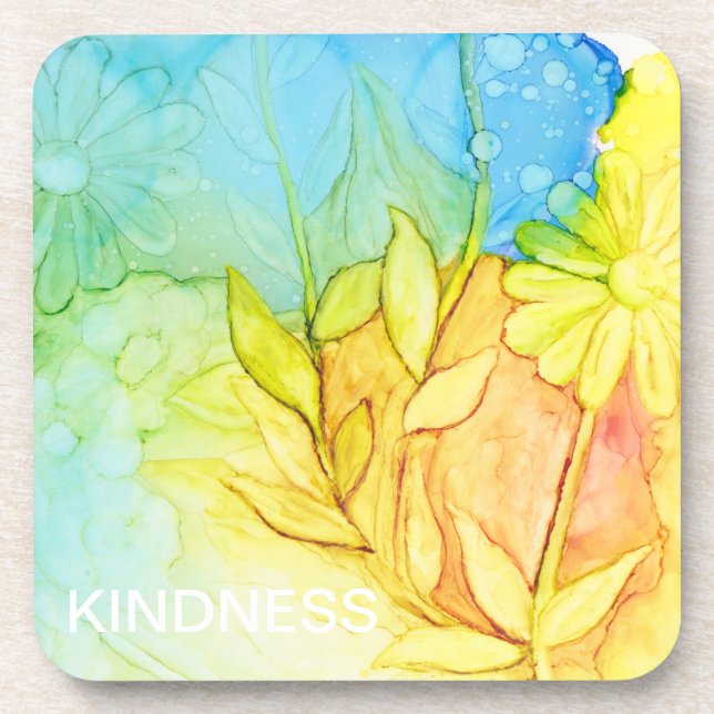 Posavasos Astras "Flores Tinta 3" (Frente)