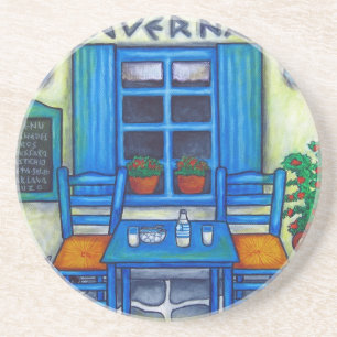 Posavasos Astras griegas de la taberna por Lisa Lorenz