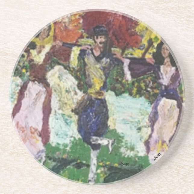 Posavasos Astras mayores : Festival de Grecia (Frente)