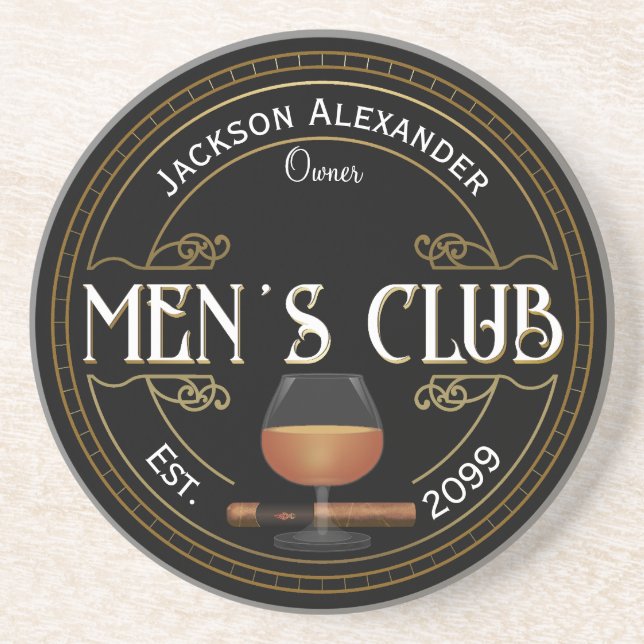 Posavasos Astras para el club de puros y bebidas masculinas (Frente)