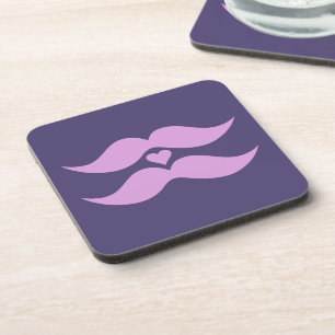 Posavasos Astras personalizados de Mustaches Rosa