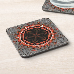 Posavasos Astras plásticas de las llamas del Kaleidoscope