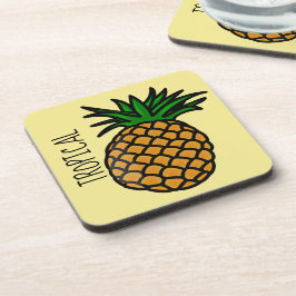 Posavasos Astras plásticas de piña tropical con espalda de c