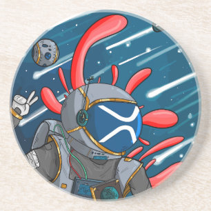 Posavasos Astronauta XRP A LA LUNA - criptodivisa XRP