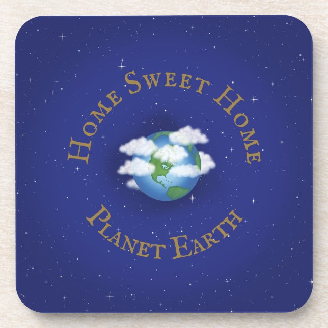 Posavasos Astronomía caprichosa del "Hogar dulce Planeta Tie (Frente)