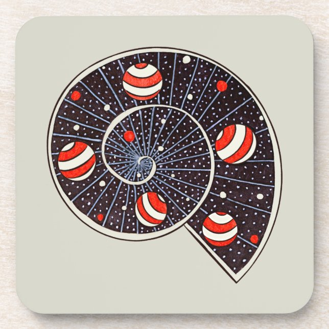 Posavasos Astronomía divertida galaxia espiral espacial (Frente)
