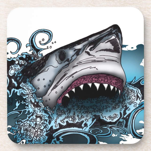 Posavasos Ataque a tiburones (Frente)