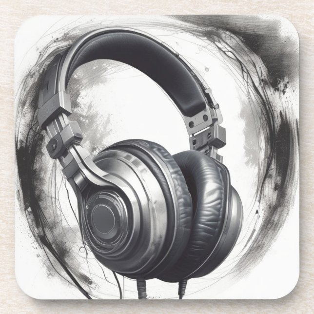 Posavasos Ataque de arte para auriculares (Frente)