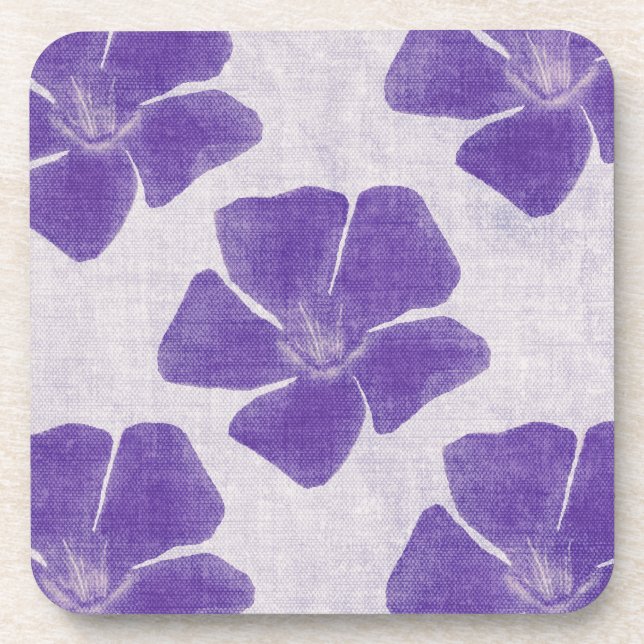 Posavasos Ataques de flores moradas (Frente)