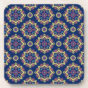 Posavasos Ataques de patrón floral geométrico Boho - Conjunt