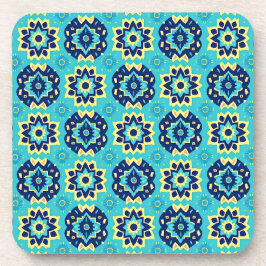 Posavasos Ataques de patrón geométrico de Boho vibrante - Co