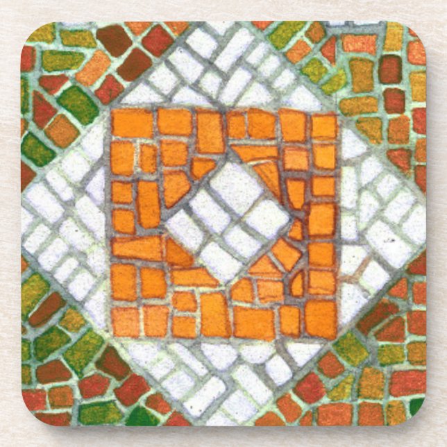 Posavasos Ataques de plástico duro MOSAIC AUTUMN (Frente)